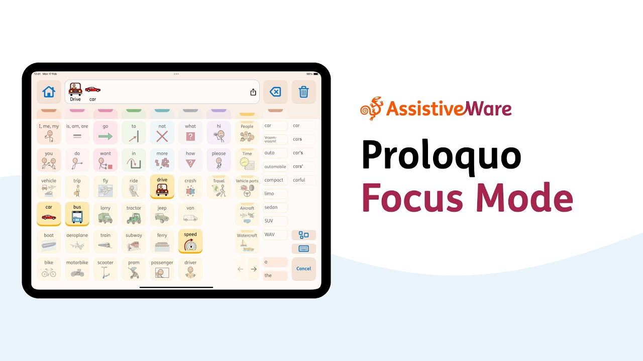 Proloquo Focus Mode
