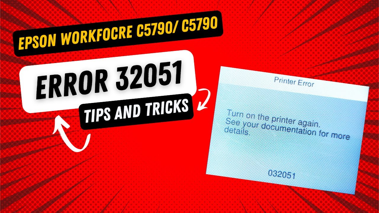 Epson Workforce C5290 / C5790 Error 32051