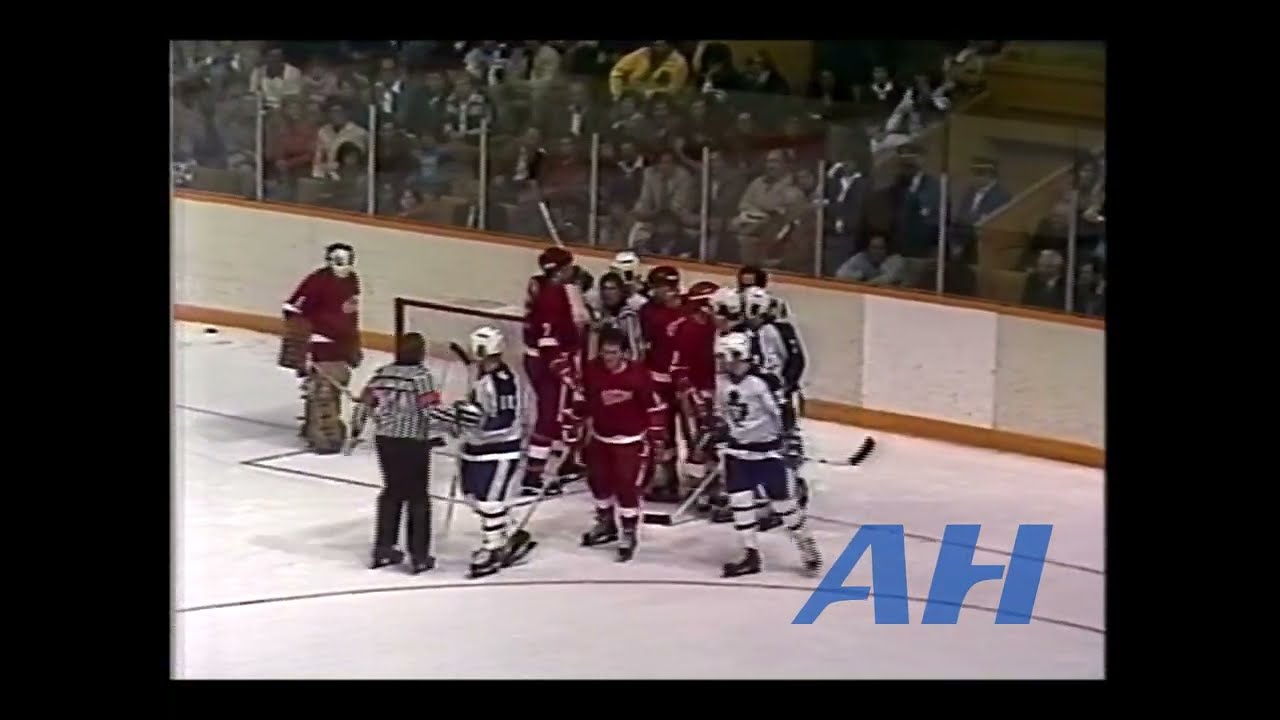 NHL Oct. 15, 1980 Toronto Maple Leafs v Detroit Red Wings (R) Laurie Boschman v Willie Huber (R)