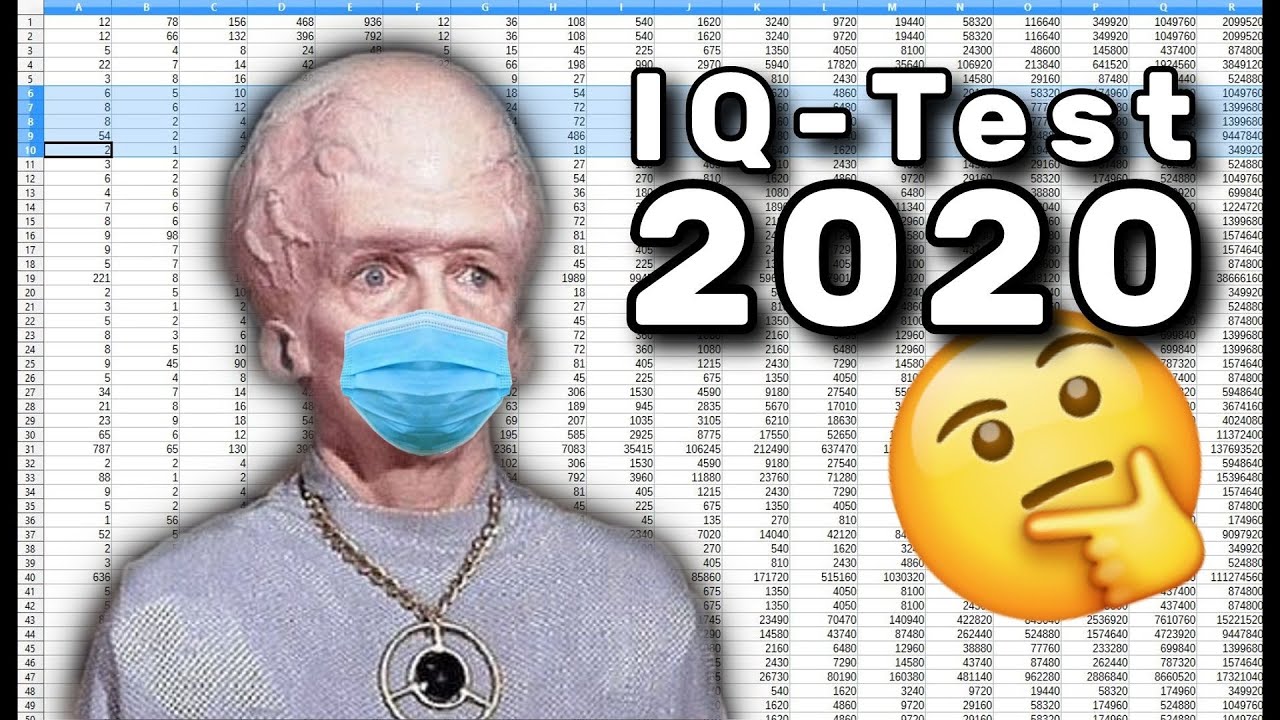 IQ-Test 2020 (Failed badly)