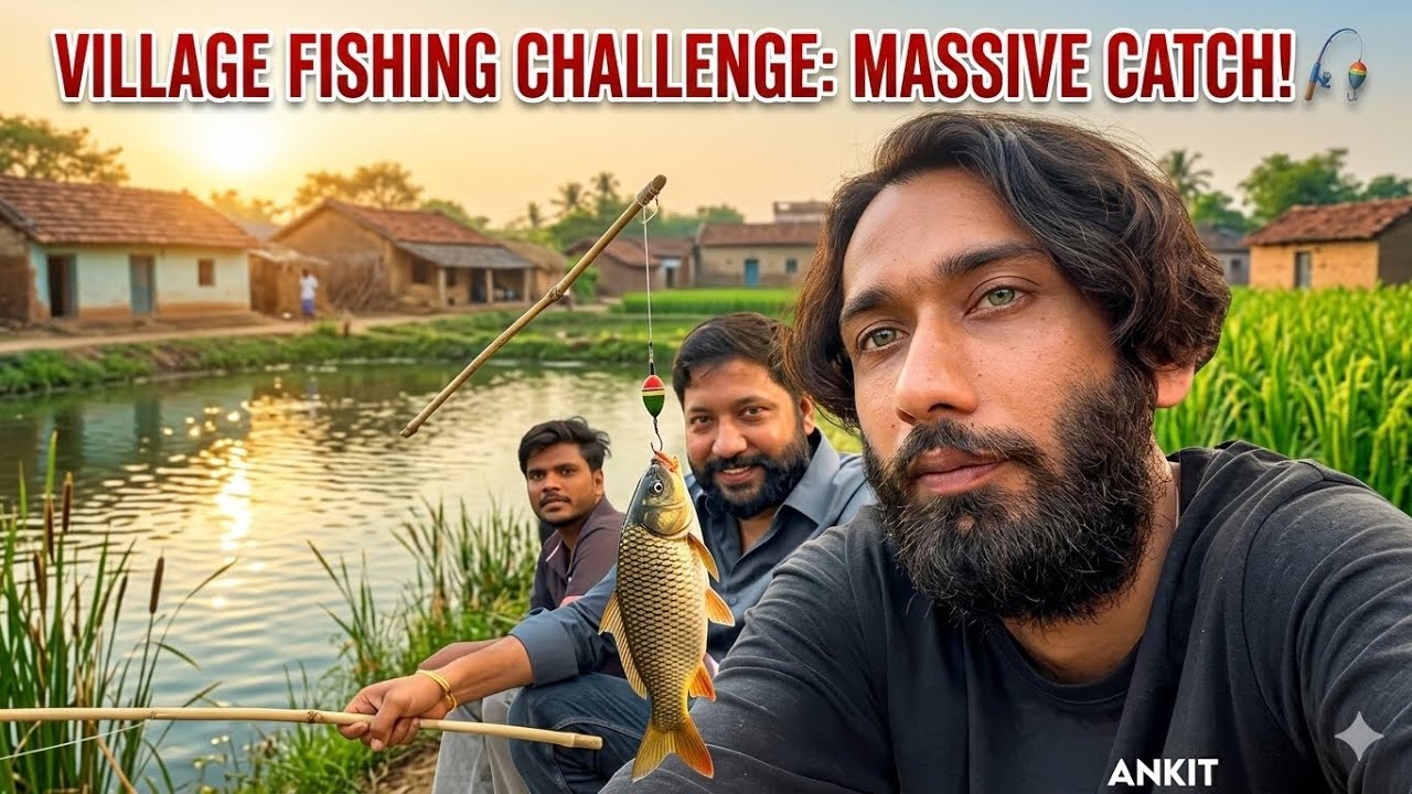 Fishing in village #viral #trending #youtube #india 