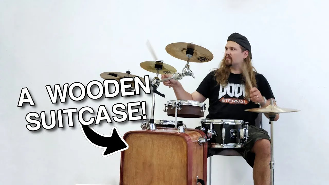 I built my own suitcase drum set!