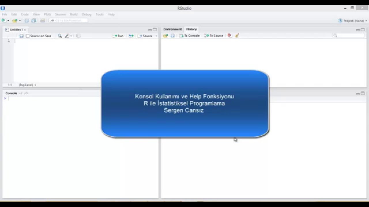 2  - R Konsol ve Help Fonksiyonu - R ile İstatistiksel Programlama