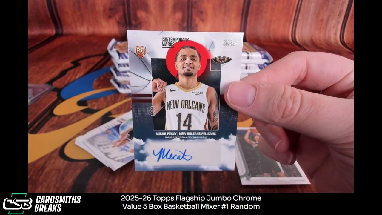 Набор баскетбольных карточек Topps Flagship Jumbo Chrome Value 5 Box 2025-26 #1