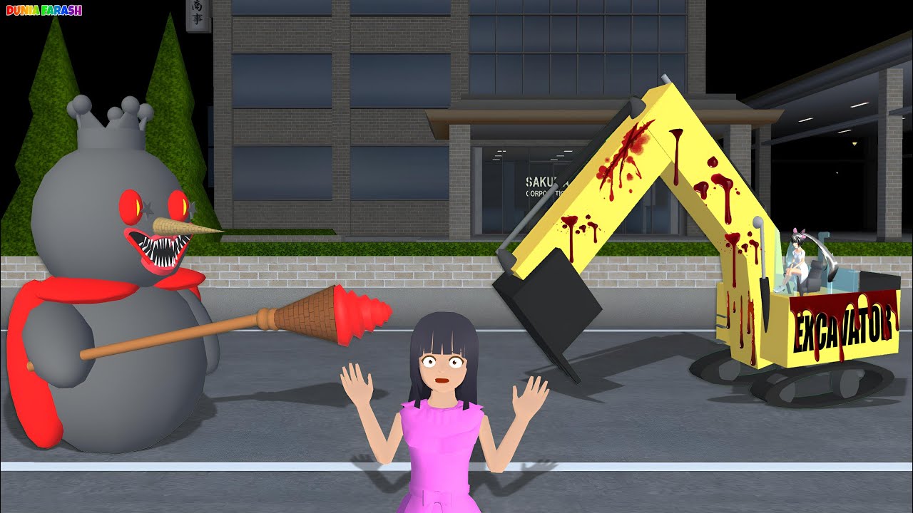 Yuta Dan Mio Bertemu Hantu Excavator Dan Mixue || Sakura School Simulator