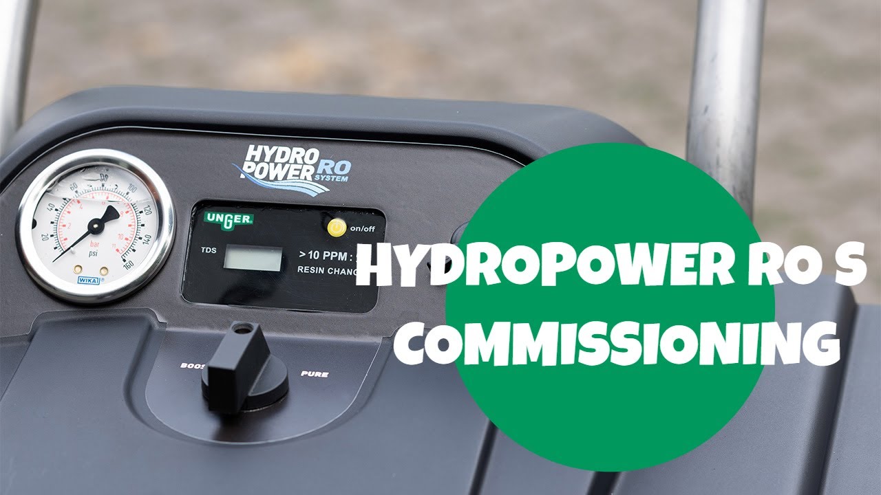 Commissioning of the pure water filter HydroPower RO S for cleaning with pure water