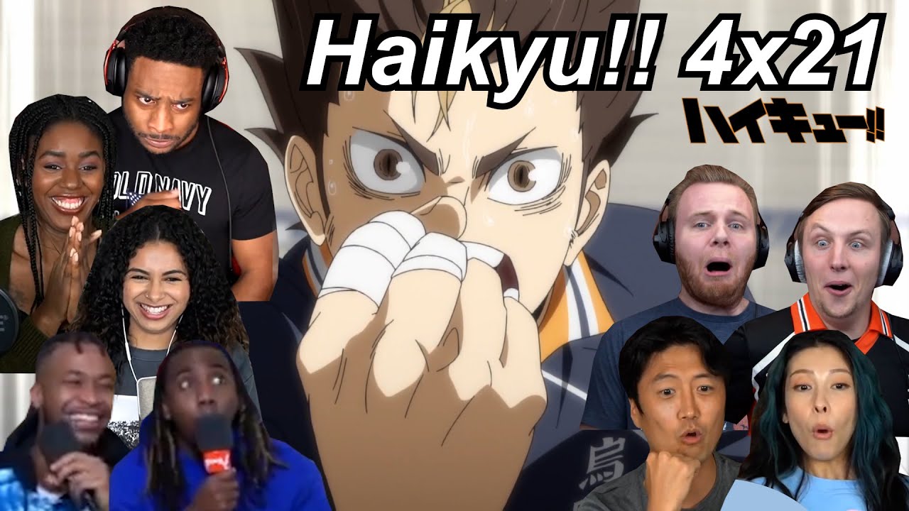 Haikyu!! 4x21 Reactions | Great Anime Reactors!!! | 【ハイキュー!!】【海外の反応】