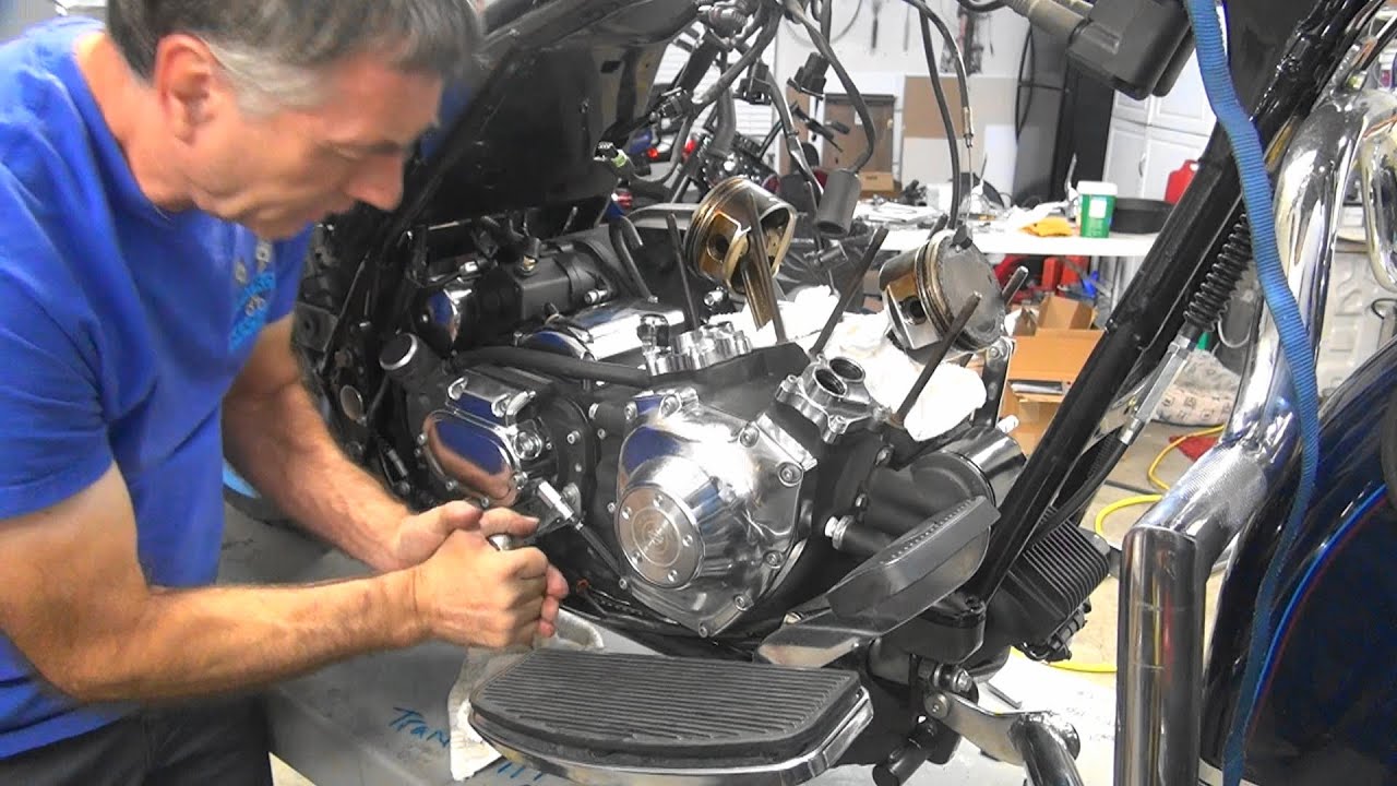 #170 2004 road turd topend trans rebuild rear belt change FLHT twincam touring harley tatro machine