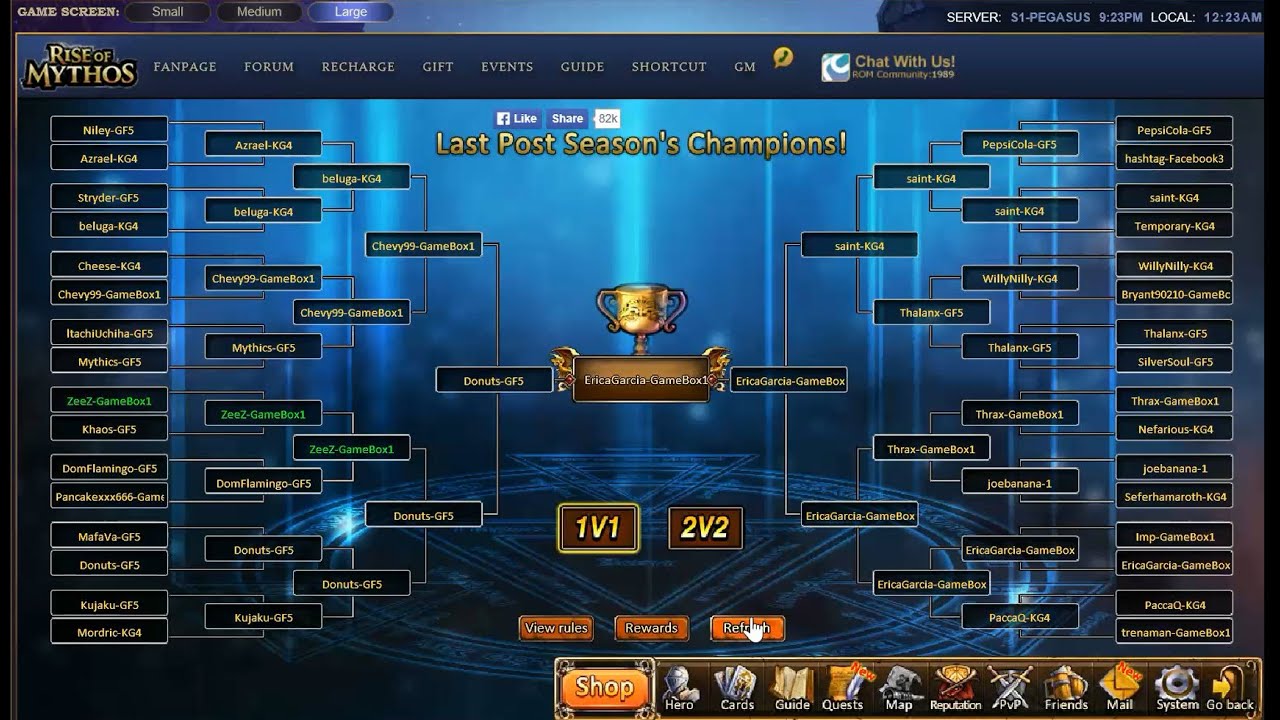 Rise of Mythos - Post Season Finals 1v1 Aug 22nd