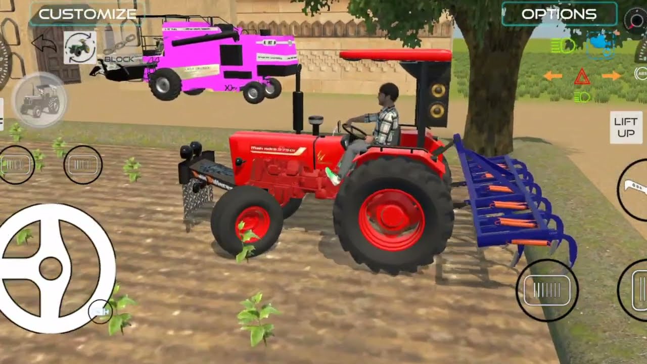 SWRAJ 🚜JHONDEAR 🚜MHINDRA 🚜 JHOTA TRACTUR 😜KALTI ROTAVETAR PLAU 🌱FARMING 3D GAMING VIDEO 