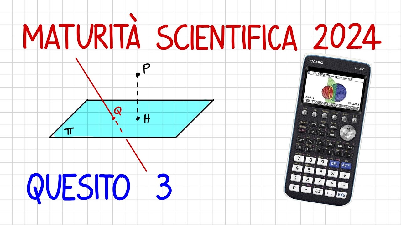 MATURITÀ SCIENTIFICA 2024 - Quesito 3 con calc. grafica CASIO fx-CG50 _ MZ15 _ CG819