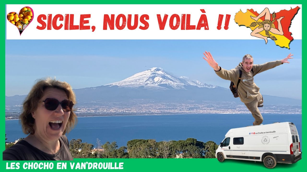 Vanlife en Sicile -1: On visite Taormine et on fait de la luge sur  l'Etna!