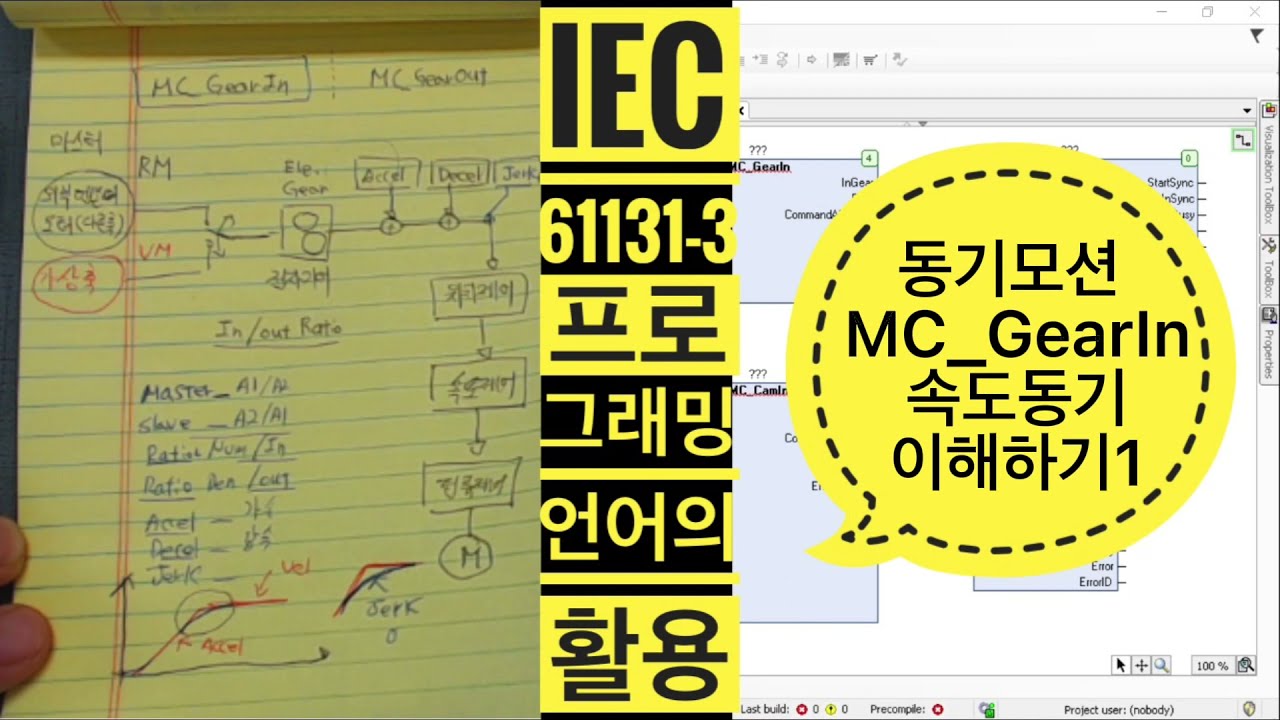 동기(Sync)모션 속도동기 MC_GearIn 이해하기 1/3