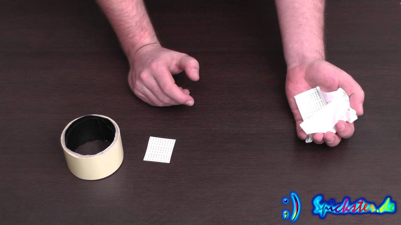 Taschentuchspicker Spicker Spickzettel - Tutorial - deutsch - Spickster.de