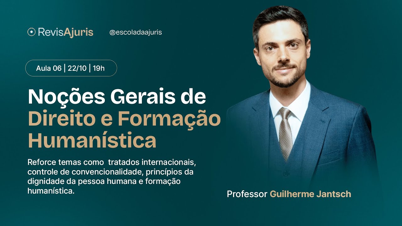 RevisAjuris | Especial ENAM | Noções Gerais de Direito e Formação Humanística com Guilherme Jantsch