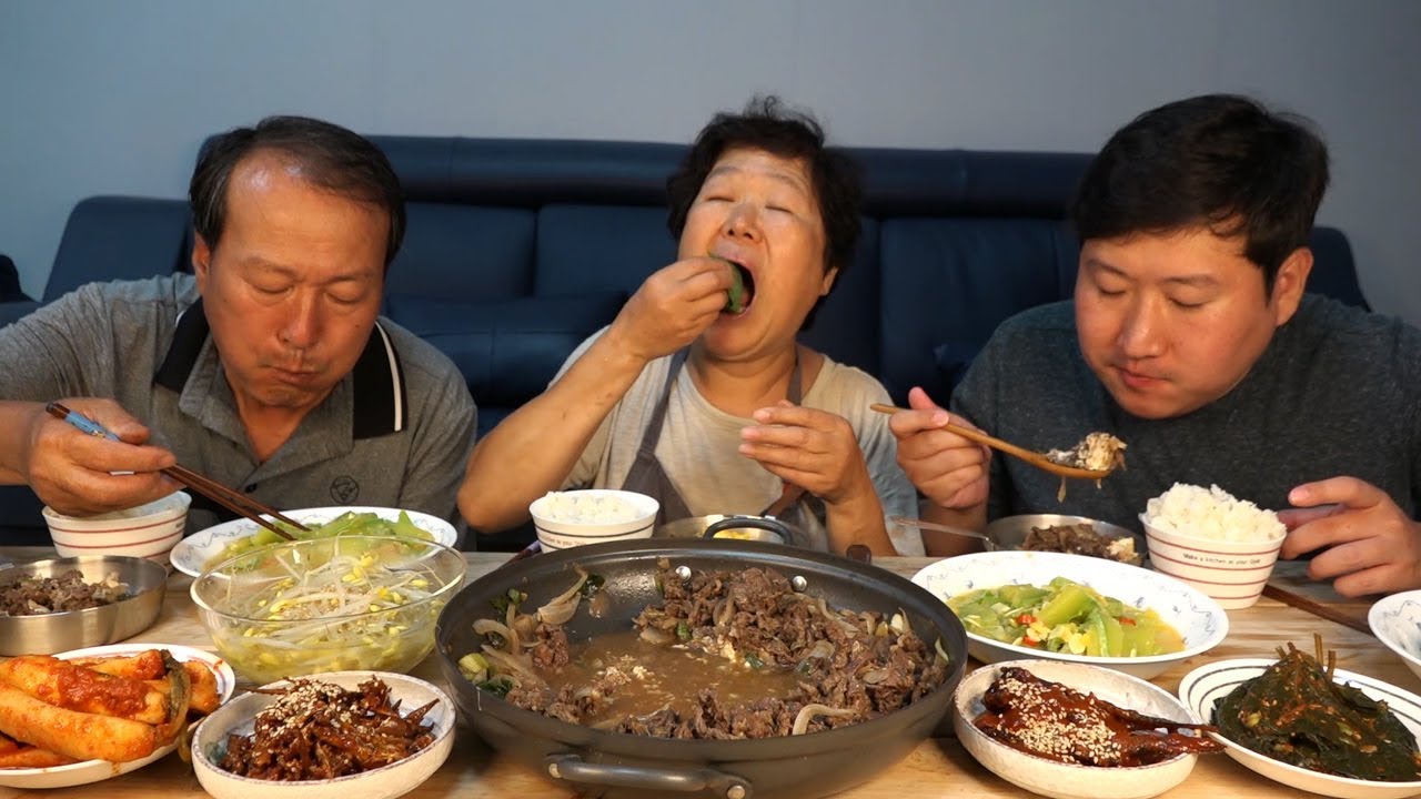 직접 재배한 호박으로 만든 [[호박볶음&불고기]] 요리&먹방!! - Mukbang eating show