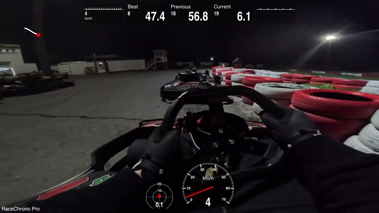 Evening practice session for the upcoming race.