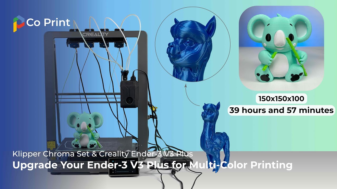 Co Print Klipper Chroma Set & Creality Ender-3 V3 Plus | Upgrade V3 Plus to Multi-Color 3D Printing