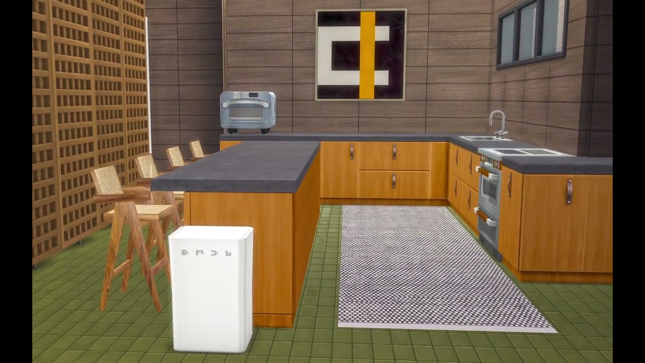 Sims 4 Oasis Springs Home #sims4 #sims4midcenturymodern #sims4decor 