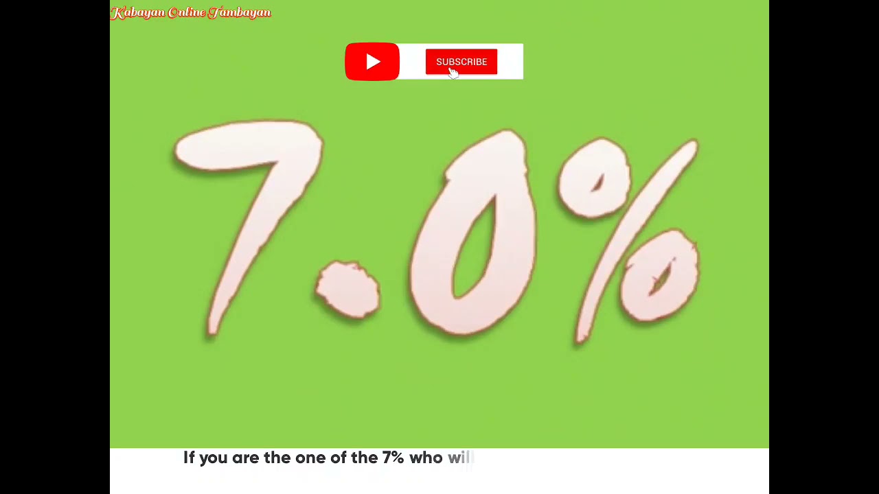 If you are one of the 7%, please react and give a title #KabayanOnlineTambayan