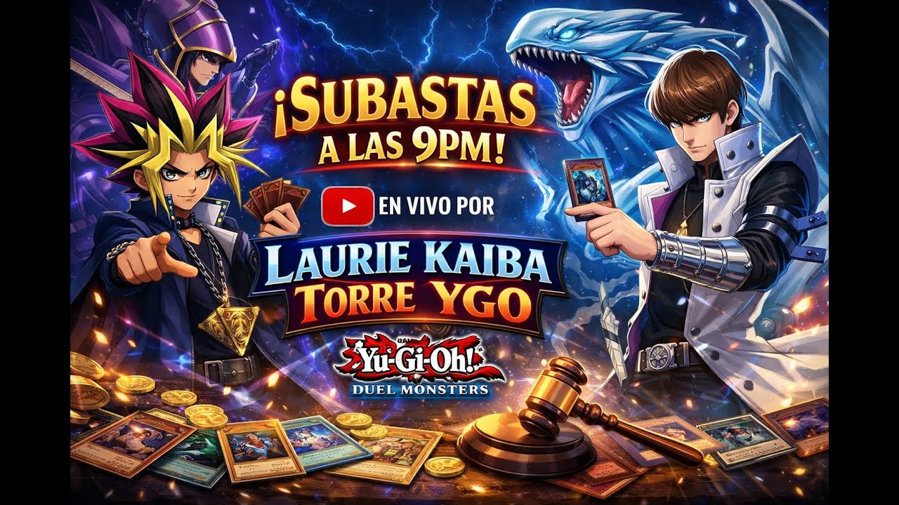 🔥 ¡Subastas de Yu-Gi-Oh! en vivo!  Temática Duel Monster 🔥