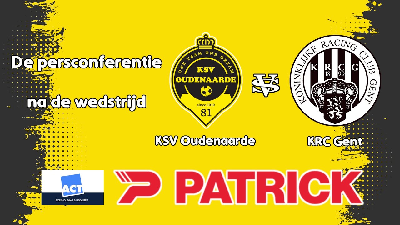 De persconferentie na de wedstrijd KSV Oudenaarde - KRC Gent