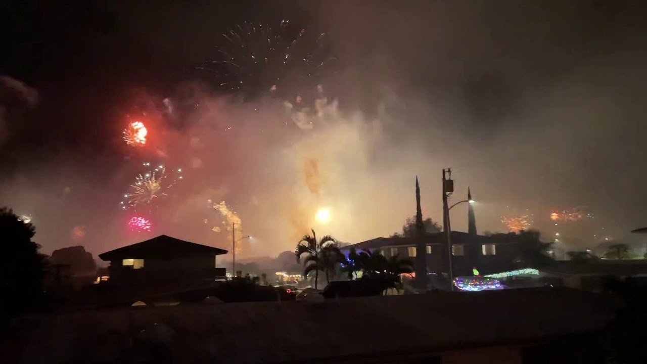 New Year's Eve Fireworks Ewa Beach Style Goodbye 2020
