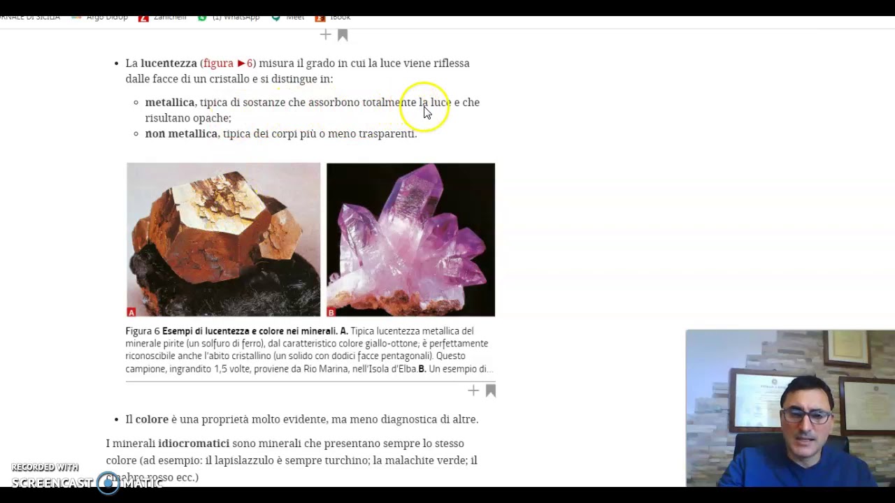 Proprietà fisiche e chimiche dei minerali