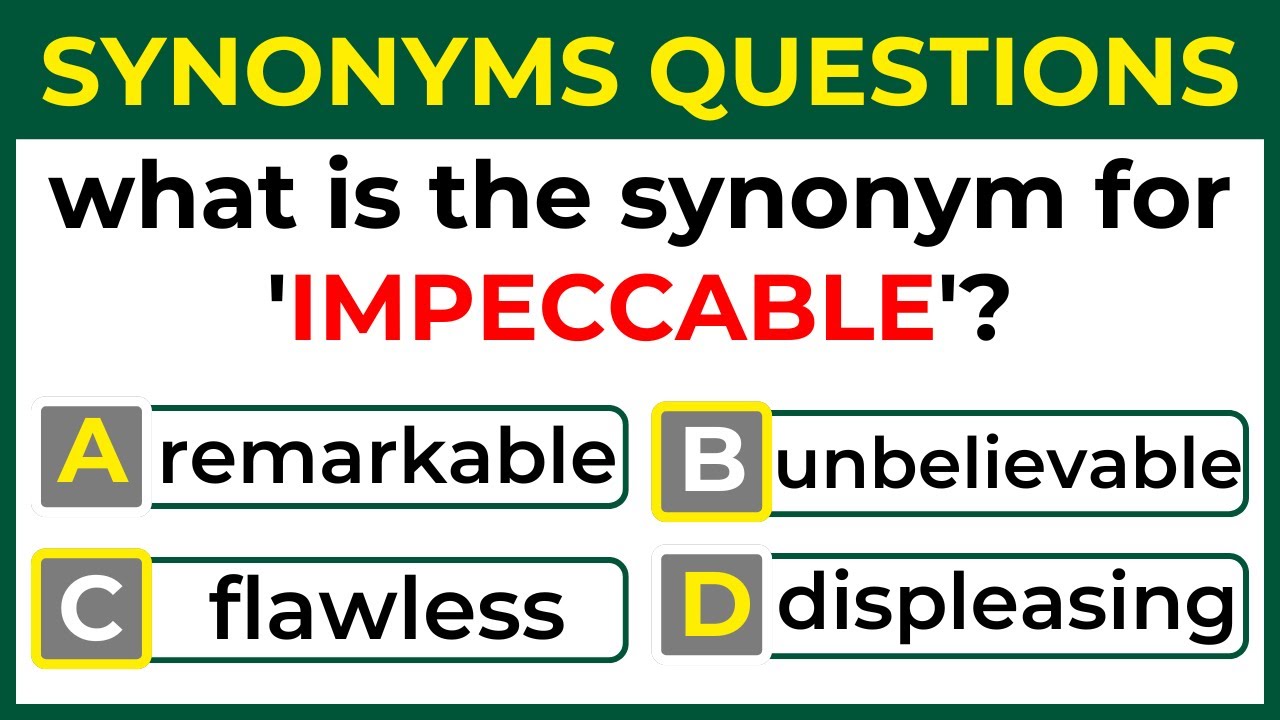 Unlocking the Power of Words: Synonyms Galore in this MCQ Challenge! #quiz 7