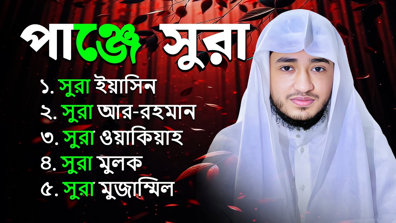 পাঁচটি গুরুত্বপূর্ণ সূরা | Yasin, Rahman, Waqiah, Mulk, Muzzammil | শান্ত কুরআন তিলাওয়াত