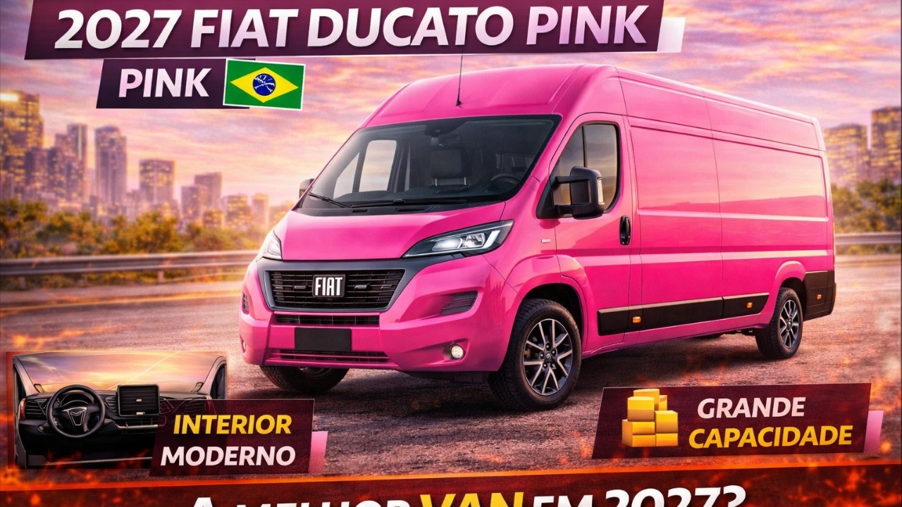 Fiat Ducato 2027 Pink | Design Moderno e Grande Espaço