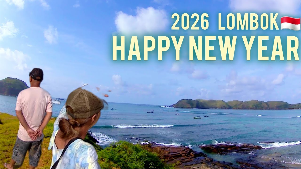 【Lombok🇮🇩】グルプック恒例のお正月！ タンジュンアビーチ🏖️コンディションも良い年明け！