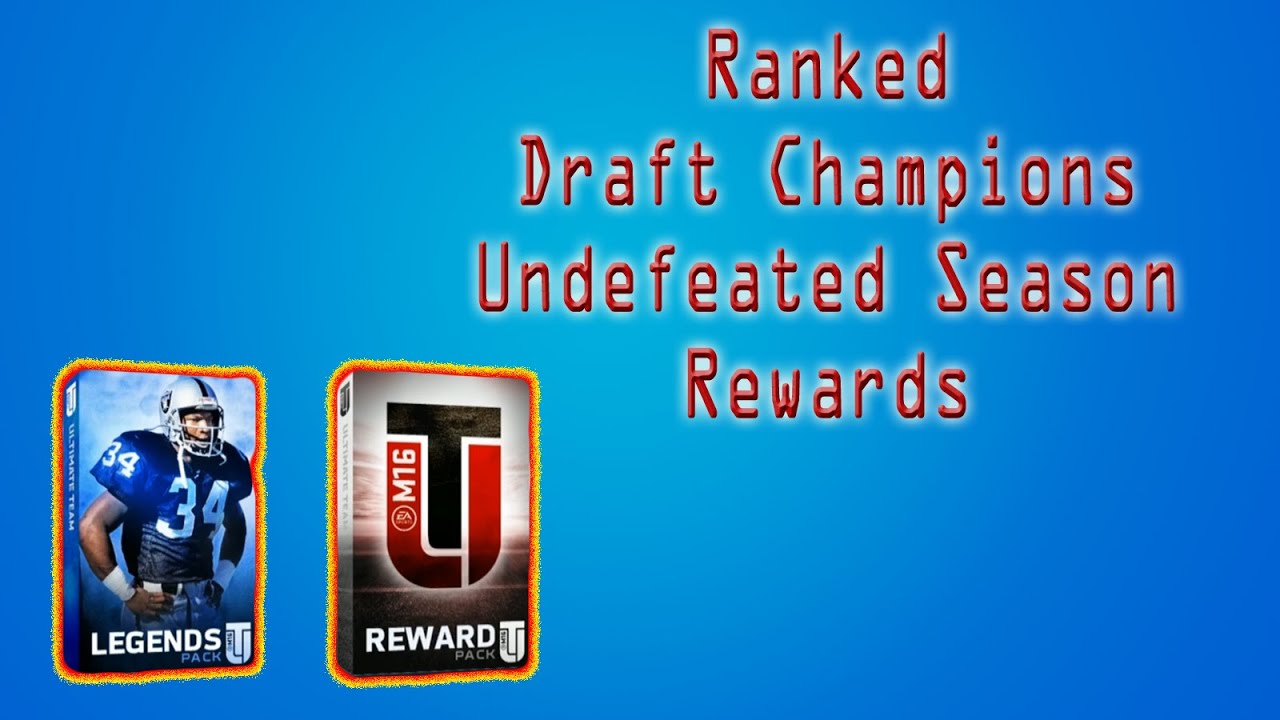 Ranked Draft Champions Undefeated Season Reward Opening