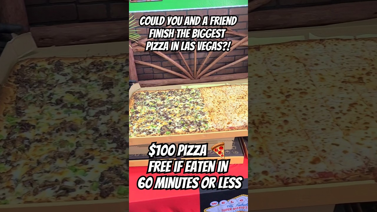 $100 King Size Pizza Challenge in Las Vegas w/ 