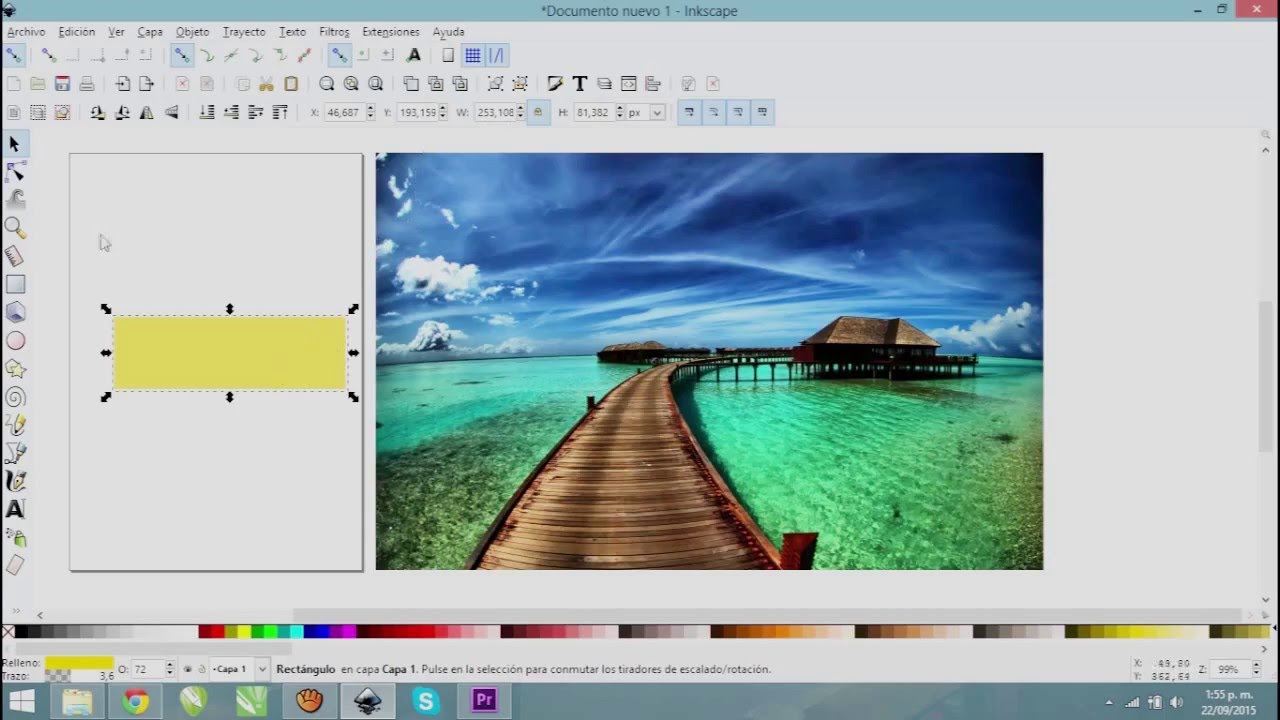 Dar medidas a objetos o imágenes y hacerles recortes en Inkscape