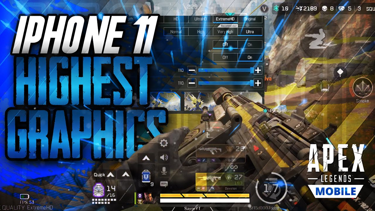 APEX LEGENDS MOBILE IPhone 11 Performance, HIGHEST Graphics