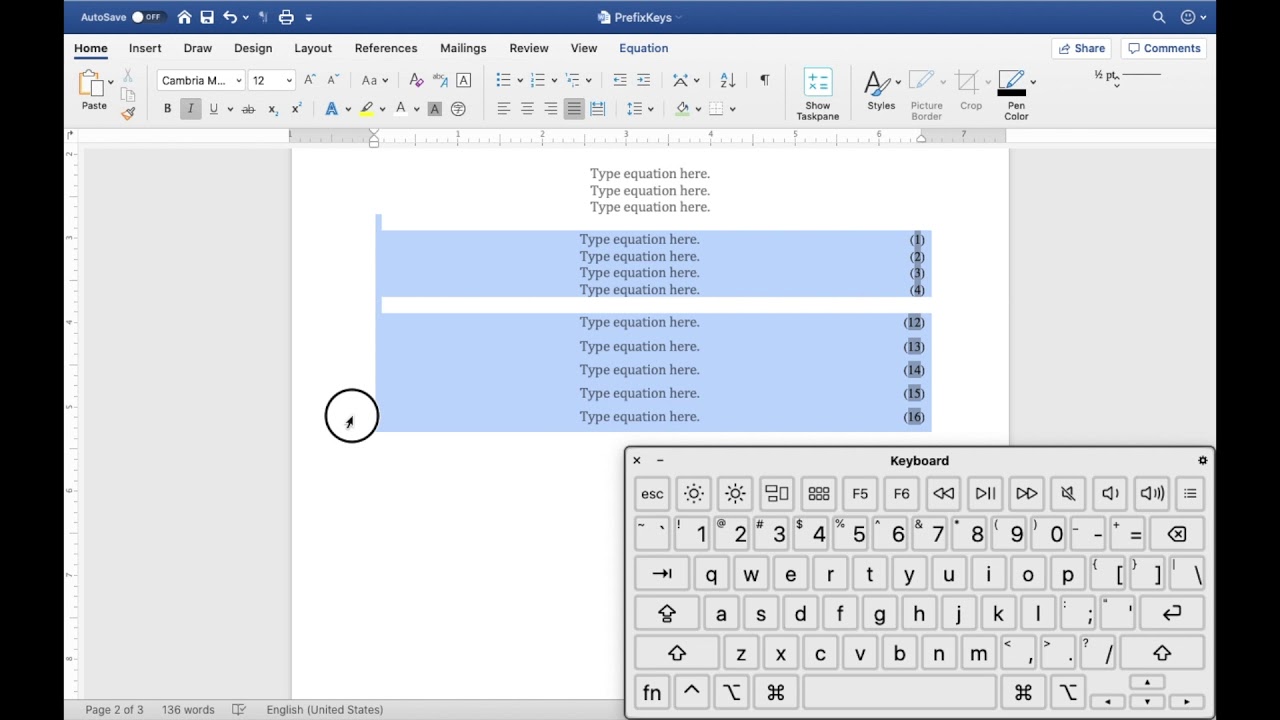Creating Prefix Shortcuts | Advance Equation Typing Tips in Microsoft Word - 3a
