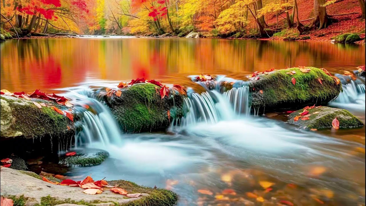 Gentle River Sound for Deep Sleep Flow White Noise Meditation Natural Forest Ambience