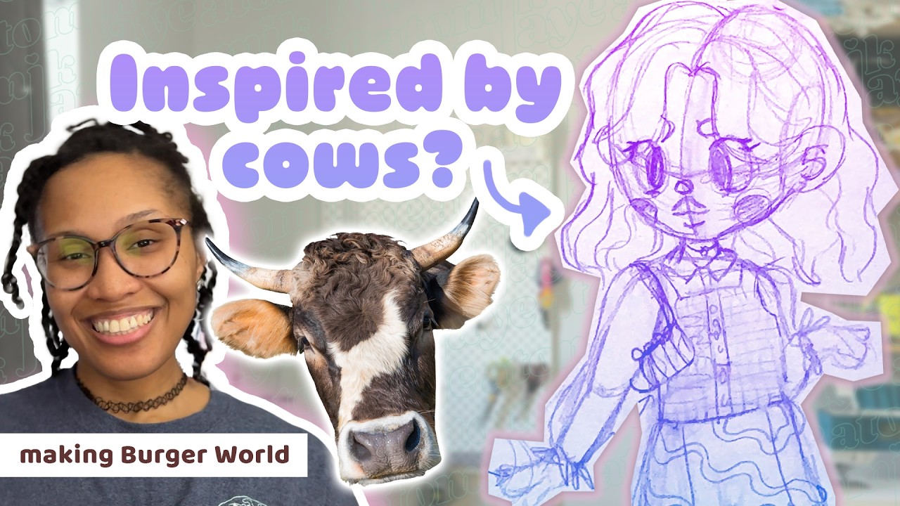 🍔Turning Burgers into Cute Girls! Art Process/Studio Vlog