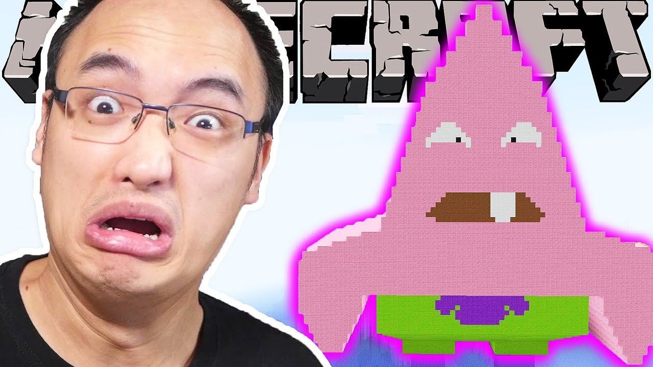 ALORS J'AI ESSAYÉ DE CONSTRUIRE PATRICK L'ÉTOILE DE MER SUR MINECRAFT...