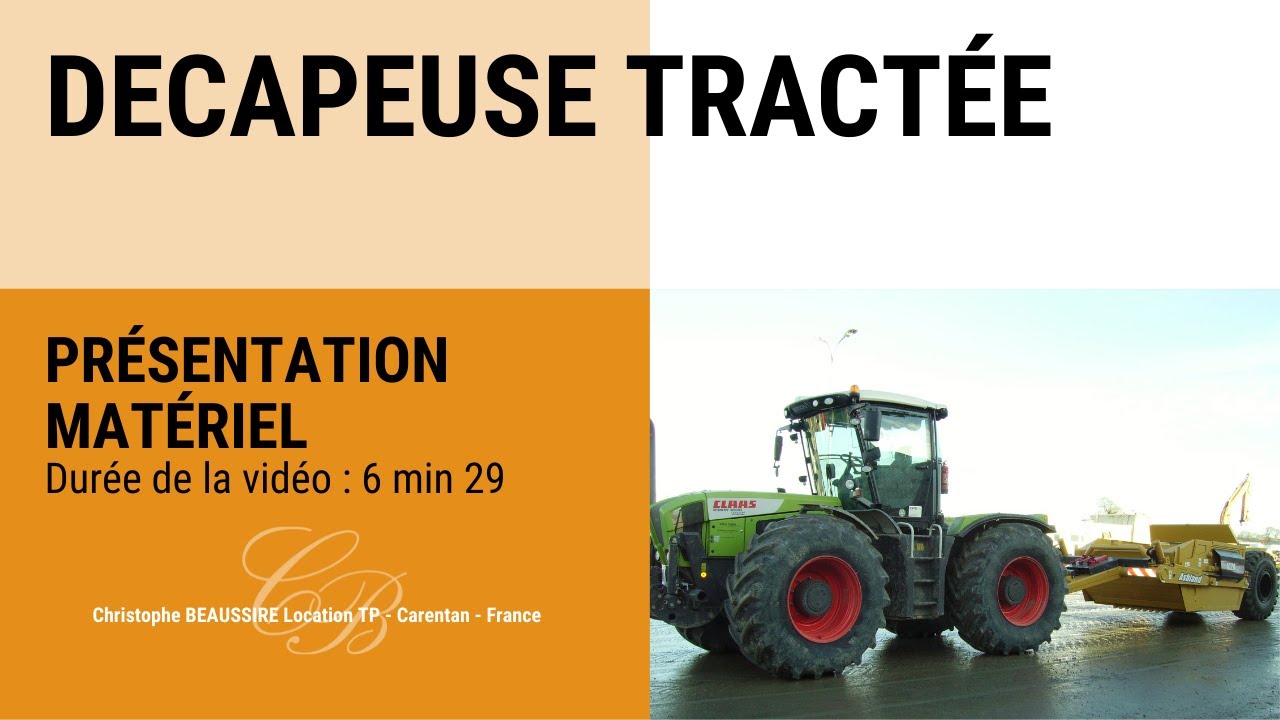 Vidéo Décapeuse tractée