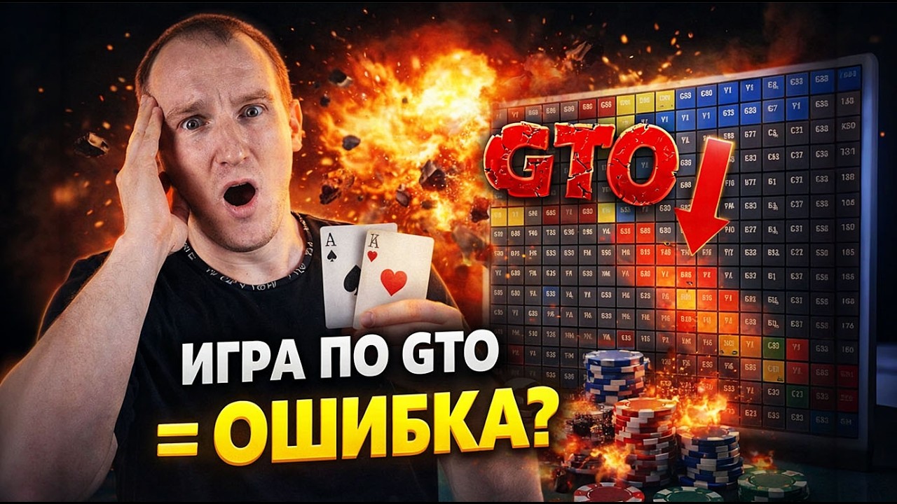 GTO: Топ-5 ошибок новичков в покере в понимании ГТО #разборпокера