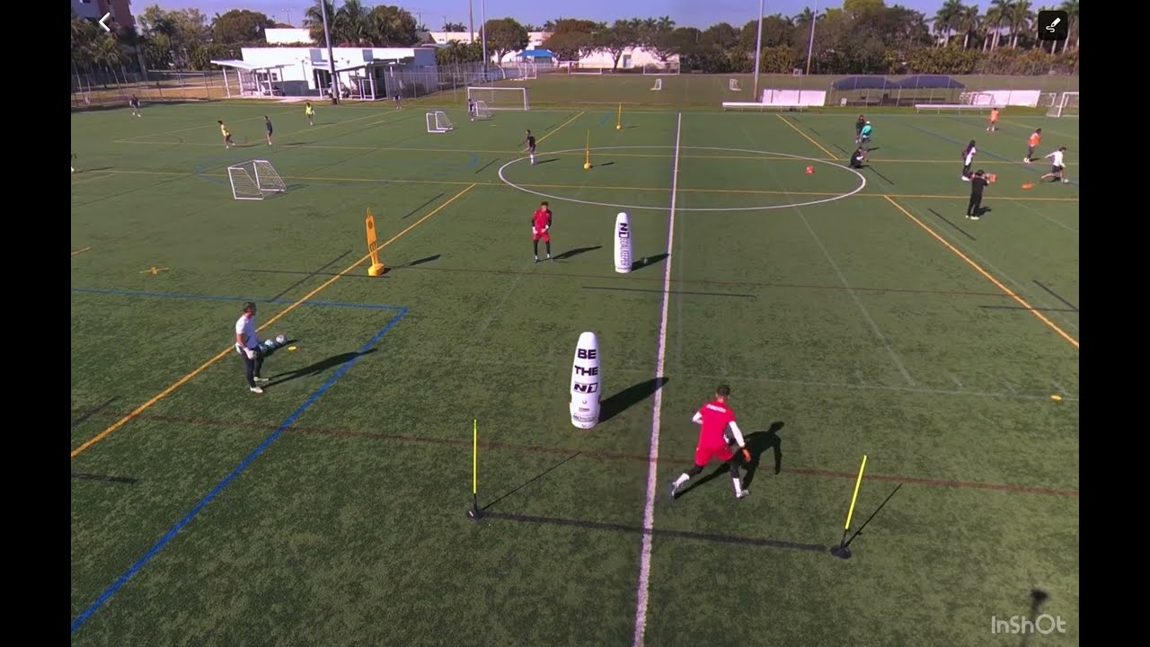 Miami F.C. Goalkeeper training. Marcos Simon and Julian Rodríguez.