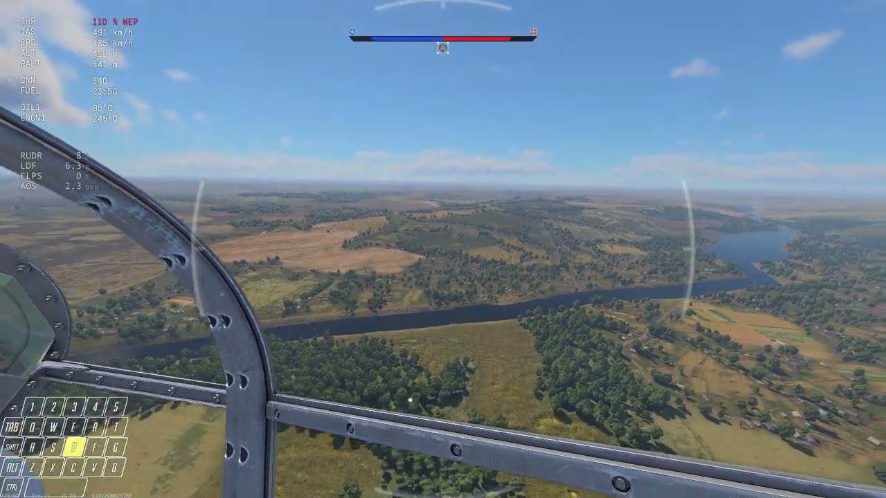 Air sim - La 5Fn reversal attempt succeeds then fails