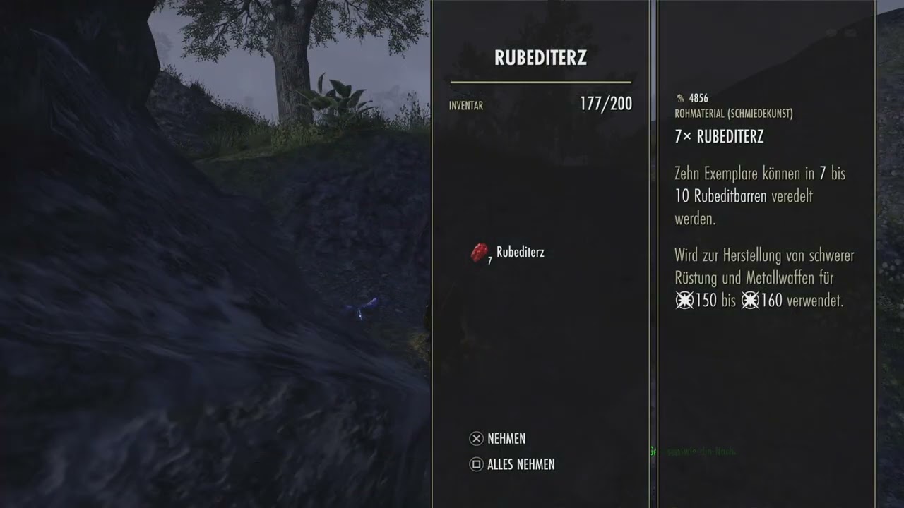 Schmiedematerial Fundbericht Dunkelforst. The Elder Scrolls Online.