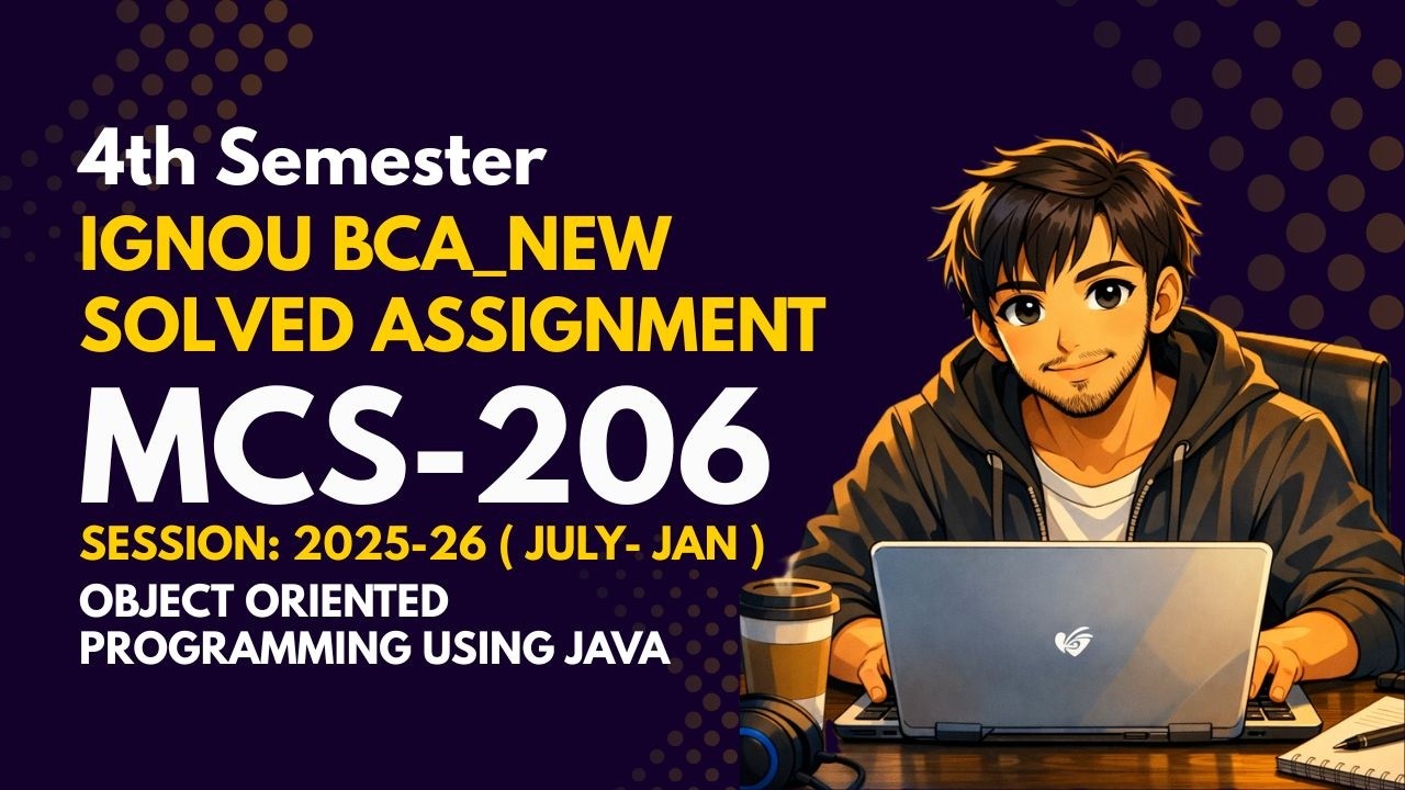 MCS-206 || BCA_NEW 4th Sem || Solved Assignment (Jan-26/July-26) || IGNOU BCA SOLUTIONS