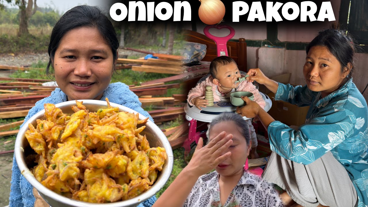 Bahut dinon ke baad Rona pada | Making Onion 🧅 Pakora 