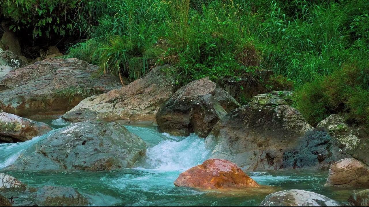 4K-HDR | Gentle River Flow for Deep Sleep | Nature Water Ambience for Relaxation and Peaceful Mind