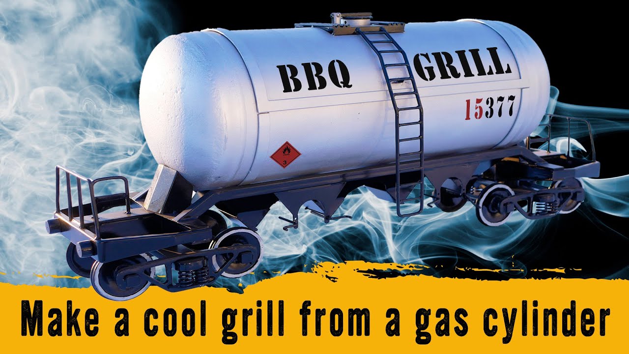 Мангал-цистерна із газового балону Покрокова збірка/Gas cylinder barbecue tank Step-by-step assembly