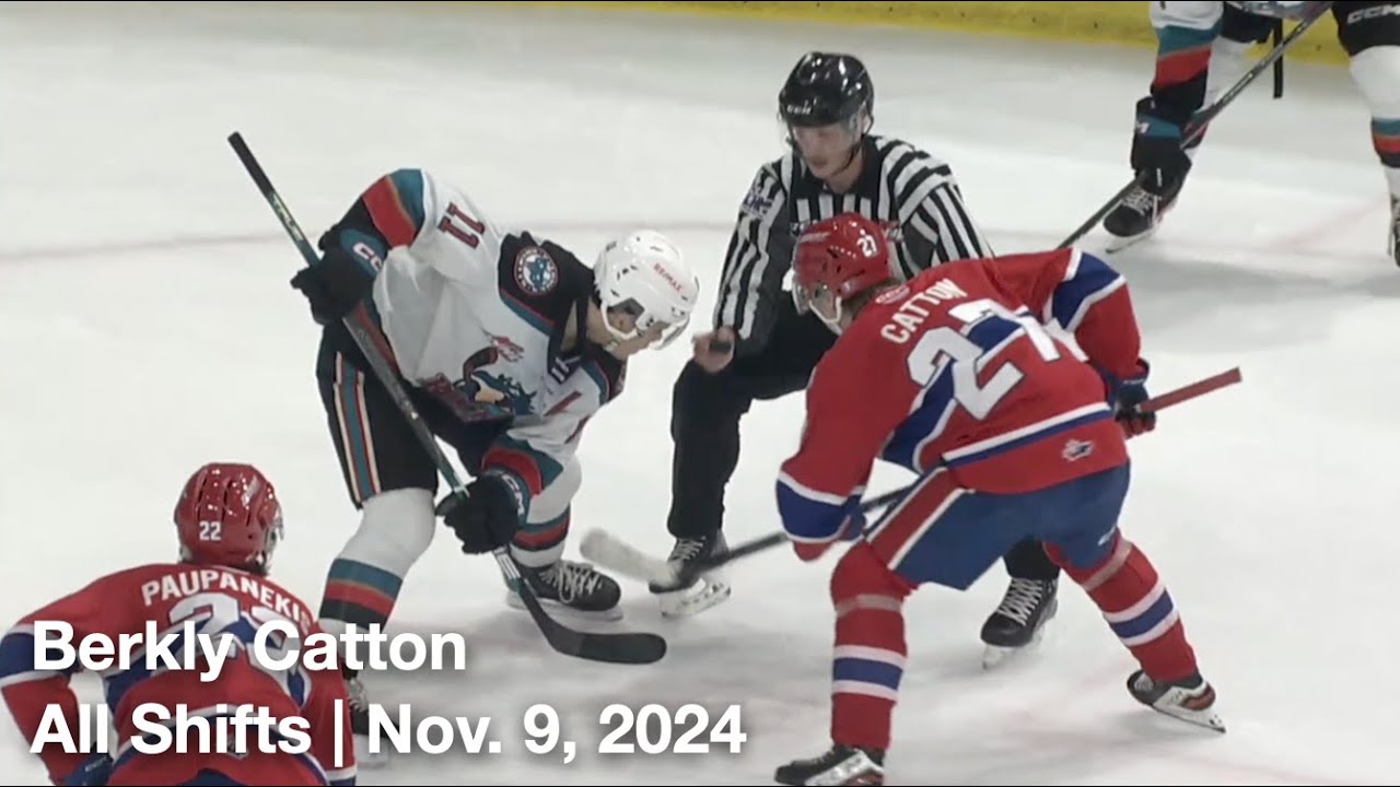 Berkly Catton (SPO27) | All Shifts | Spokane Chiefs vs. Kelowna Rockets (WHL) | 11 9 2024